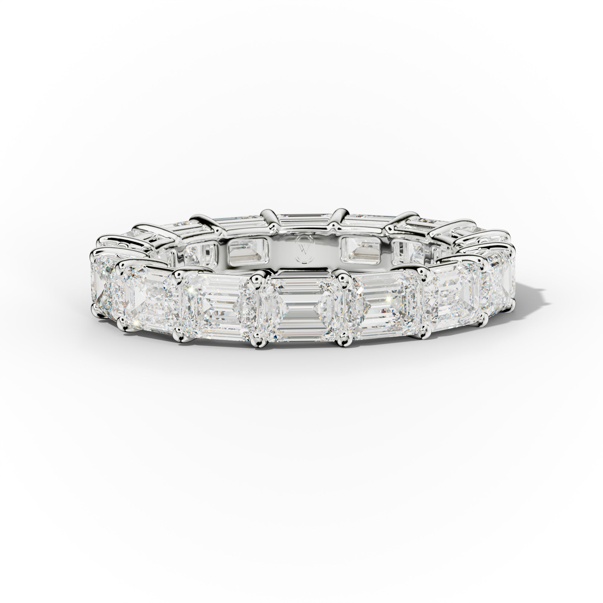 4.0 Carat East West Emerald Cut Diamond Eternity Band